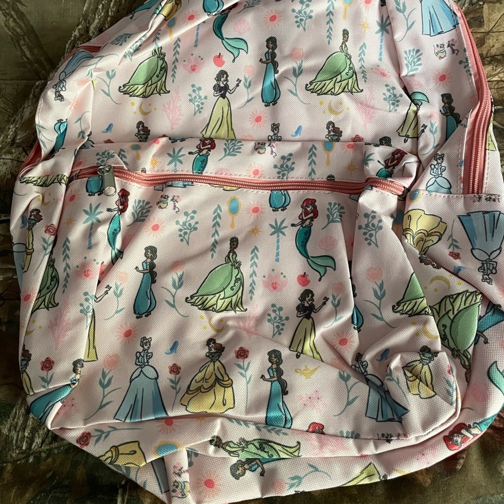 Disney Pink Backpack with Princess Design